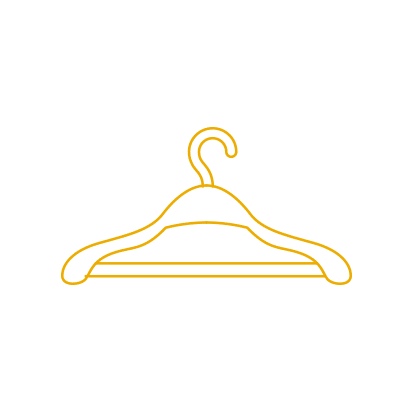 Icône de cintre jaune