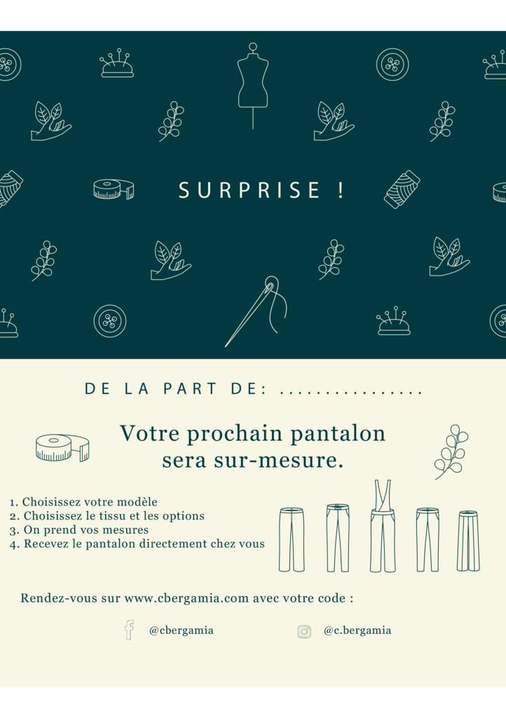 Carte cadeau - Visuel recto-verso - Offrir le sur-mesure