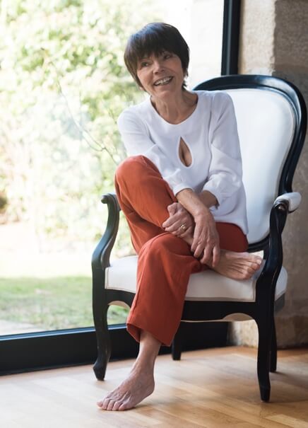 Intime Elegance - Pantalon large en lin rouille