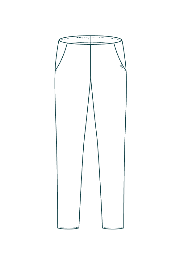 Croquis du pantalon cigarette en coton - Le Charmant