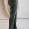 Authentique - Pantalon droit en lin jade 1