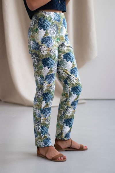 Charmant - Pantalon cigarette en coton fleuri 2