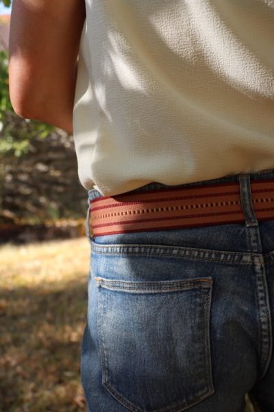 Association Jean + Ceinture tressée