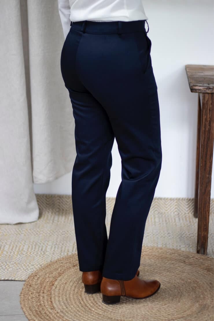 Pantalon droit en coton biologique marine - Authentique - Pantalon femme 3