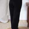 Pantalon large en velours noir - Pantalon femme Hiver