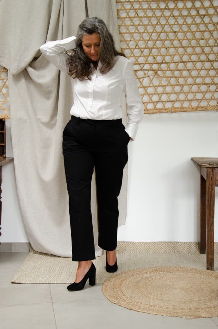 Pantalon femme Authentique Noir en coton biologique - Les Basiques