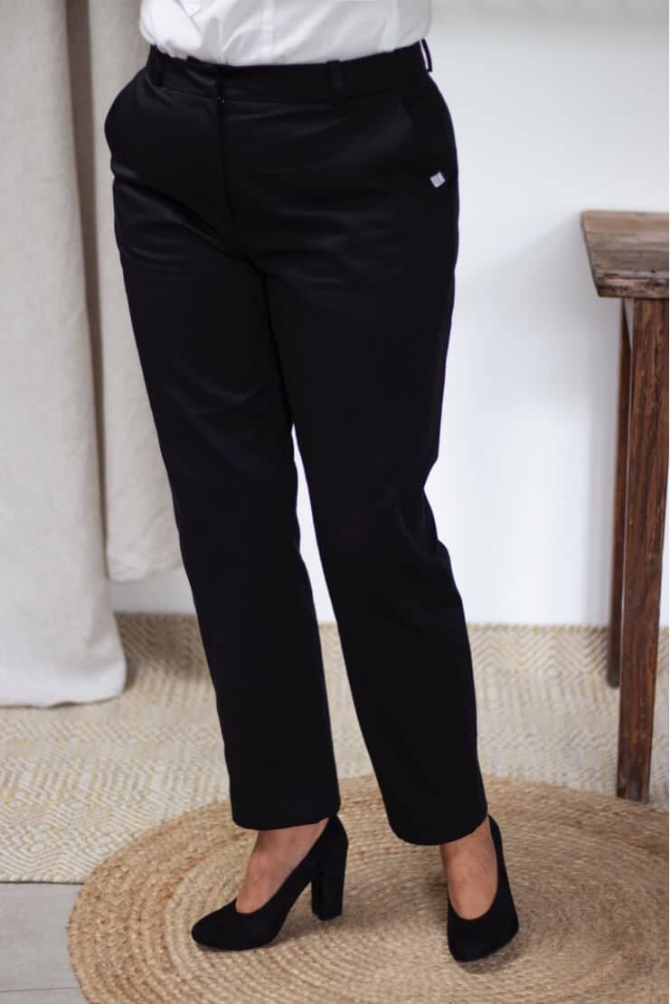 Pantalon femme en coton bio noir - Les Basiques