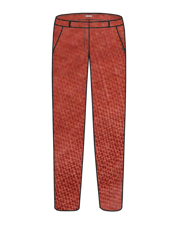 Le pantalon femme Authentique en lin orange - Personnaliser votre pantalon - C.Bergamia