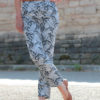 Pantalon cigarette à motifs - Imprimé feuillage - Tissu Upcyclé - C.Bergamia