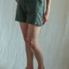 Short femme en lin jade fabriqué en France à Lyon par les ateliers français C.Bergamia 3