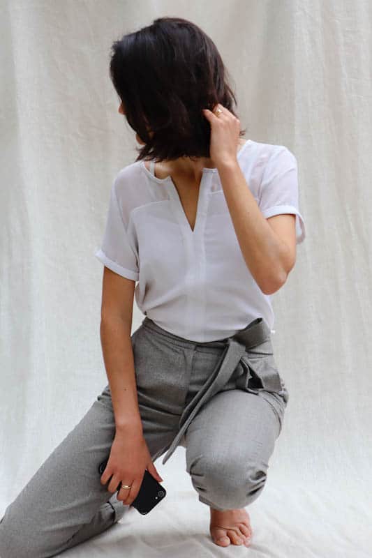 Pantalon business confortable du bureau à la maison - C.Bergamia - Made in France et laine upcyclée 2