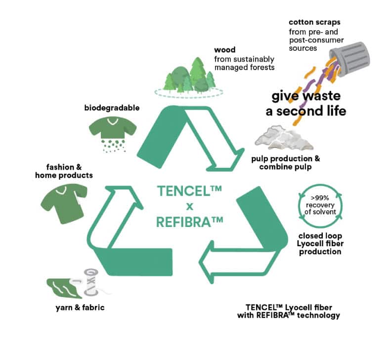 Cycle de vie Tencel Refibra - De la forêt au pantalon, tencel fibre responsable