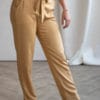 Pantalon à noeud fluide en tencel gold - Pantalon made in france - C.Bergamia 3