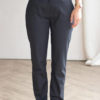 Pantalon femme droit en coton gris - Pantalon made in france par C.Bergamia - Pantalon femme upcyclée 2