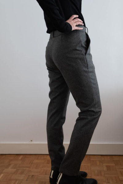 Pantalon en flanelle de laine grise - Le PARFAIT par The Greenimalist - 3