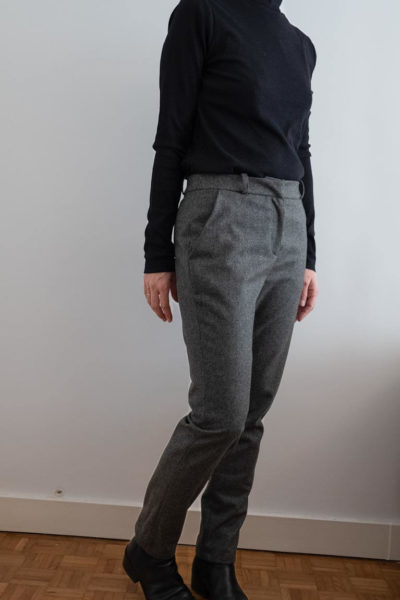 Pantalon en flanelle de laine grise - Le PARFAIT par The Greenimalist - 5