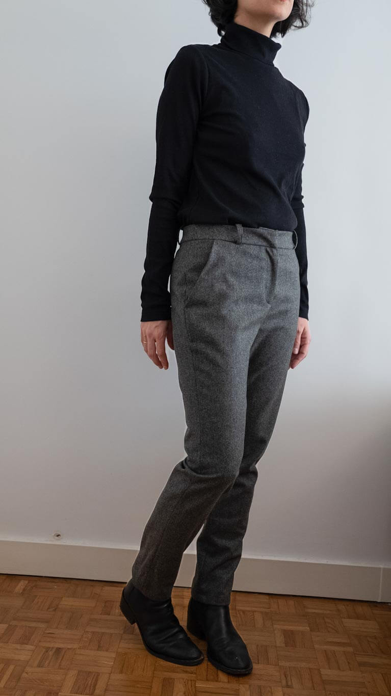 Pantalon en flanelle de laine grise - Le PARFAIT par The Greenimalist - 5