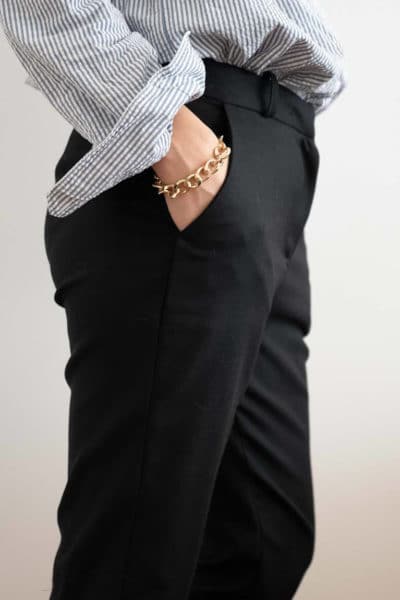 Pantalon noir habillé femme - Le Parfait - Pantalon made in France - C.Bergamia x The Greenimalist - 1