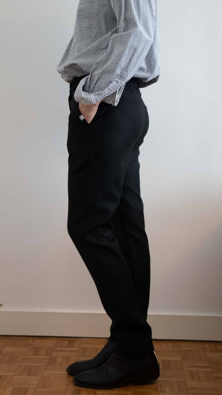 Pantalon noir habillé femme - Le Parfait - Pantalon made in France - C.Bergamia x The Greenimalist - 3