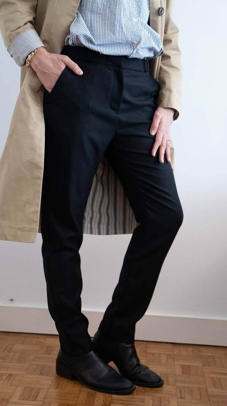 Pantalon noir habillé femme - Le Parfait - Pantalon made in France - C.Bergamia x The Greenimalist - 4