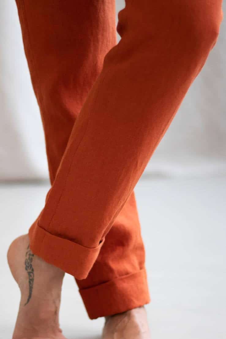 Le Romantique pantalon à noeud en lin - Pantalon en lin Made in France - C.Bergamia - 1