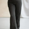 Pantalon large en lin made in france - Pantalon ample en lin kaki - C.Bergamia - 1