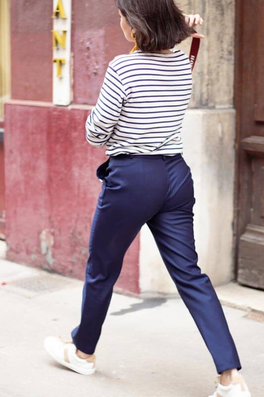 Pantalon Femme F&F Taille 10 Bleu Marine - Coupe Droite, Pour Bureau Ou Smart Casual | Occasion Très Bon état