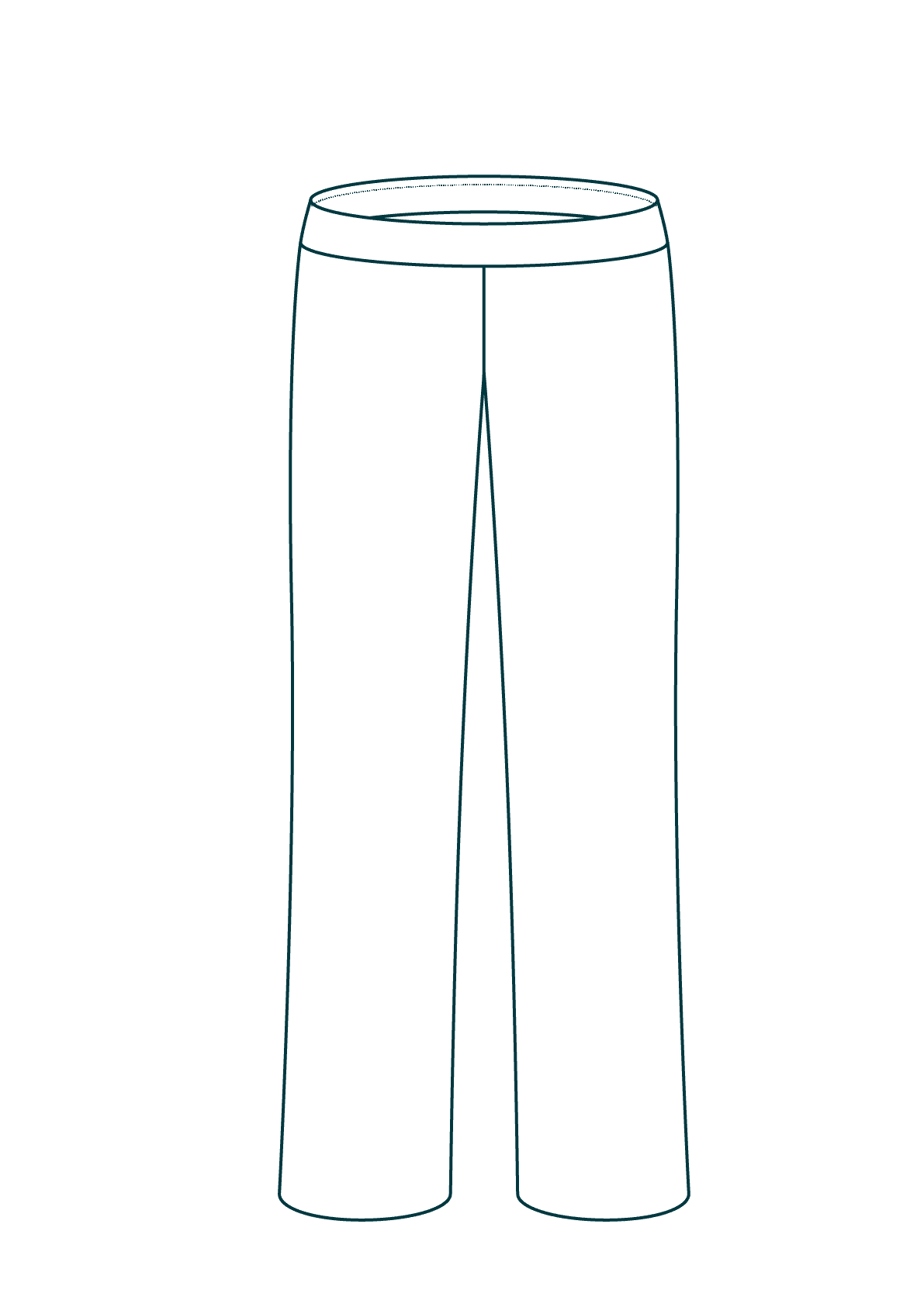 Les différentes coupes de pantalons - Coupe droite - C.Bergamia